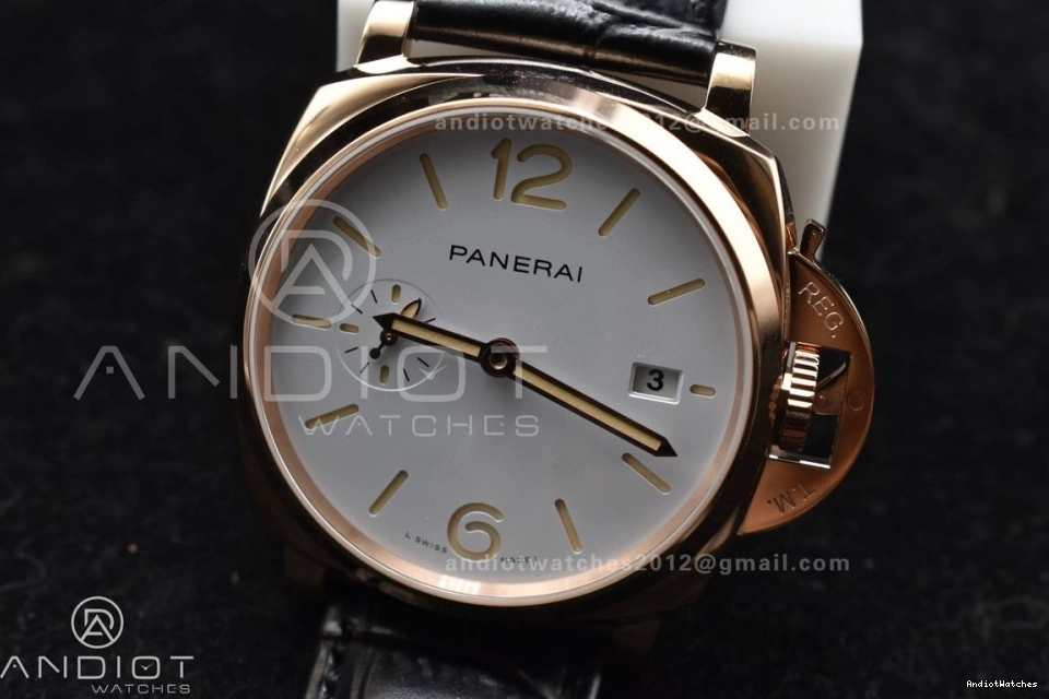 Dial P White Black OnTrend VSF 983 on Due 42mm Edition Strap Luminor PAM1336 Leather Best 0430